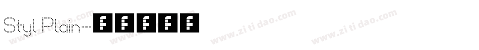 Styl Plain字体转换